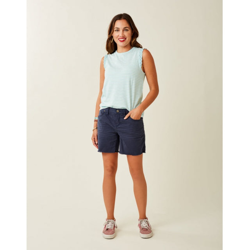 Women’s Oahu Twill Short|Navy|Light Khaki|0|2|4|6|8|10|12|14