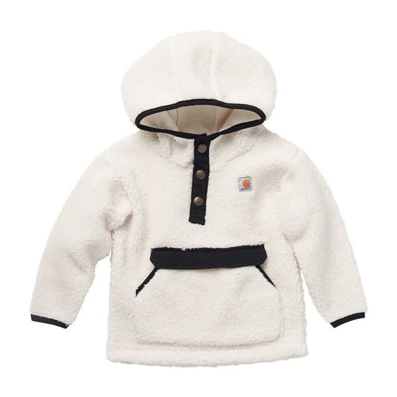Girls’ Half Snap Sherpa Pullover Hoodie