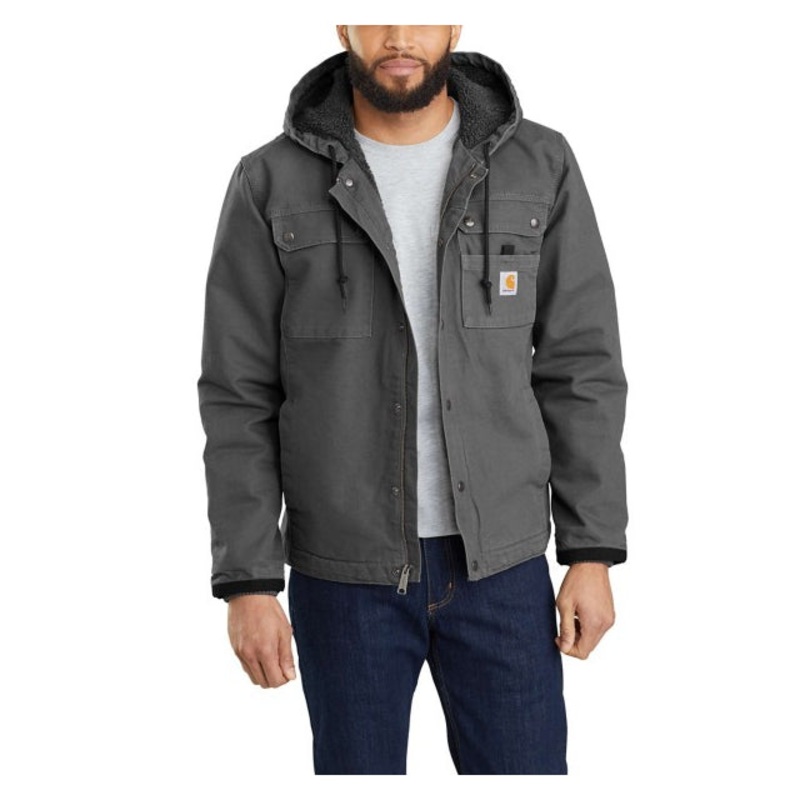Men’s Relaxed Fit Washed Duck Sherpa-Lined Utility Softshell Jacket