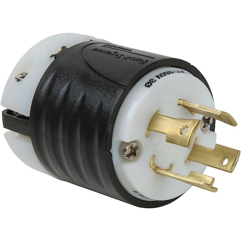 30A 250V Industrial Grade Turn Lock Plug, Three Phase