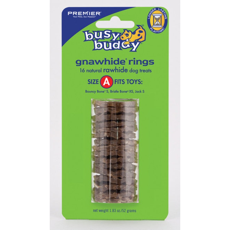Busy Buddy Gnawhide Ring Refills Original Rawhide (16 Rings)