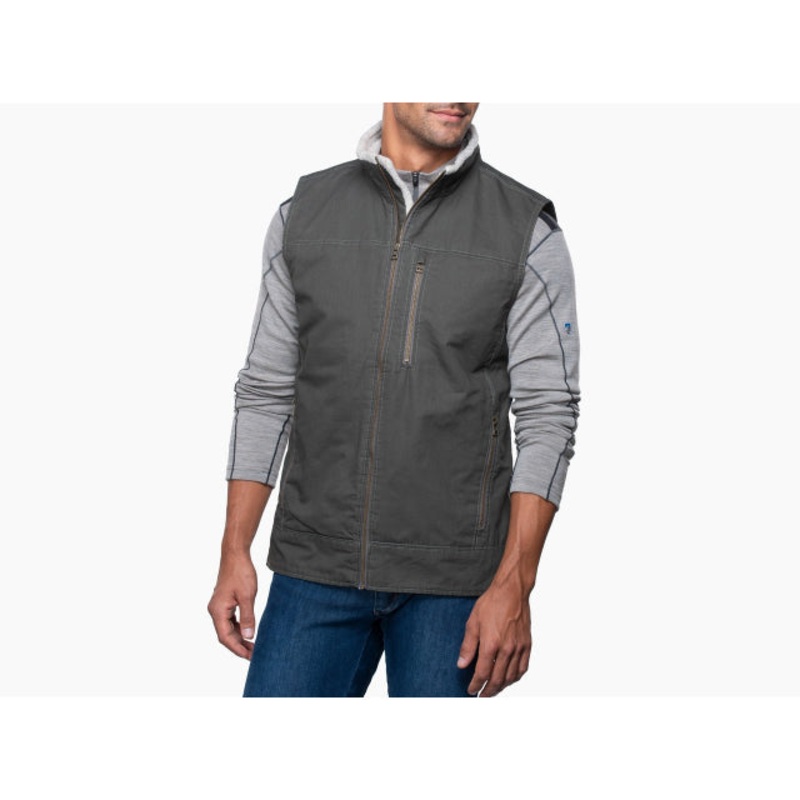 Men’s Burr Lined Vest|Khaki|Gun Metal|SM|MD|LG|XL|XXL