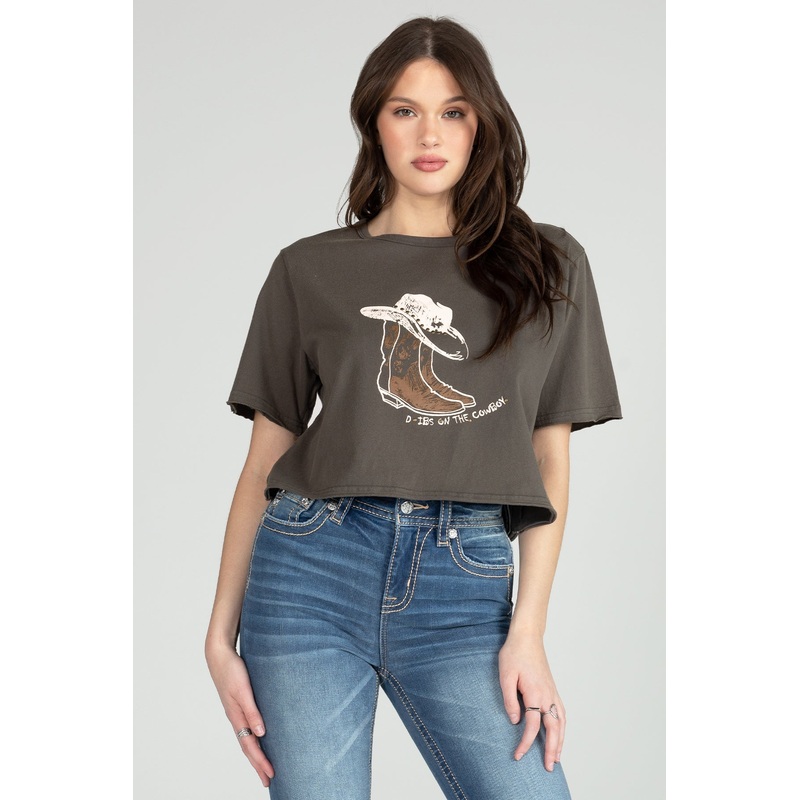 Women’s Dibs On The Cowboy Crop Tee