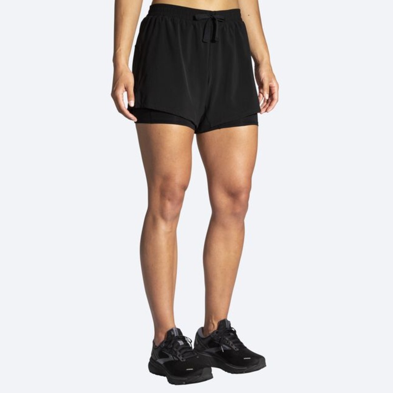 Women’s Moment 2-in-1 Short|Black|Sundial velocity pri|XS 5IN|S 5IN|M 5IN|L 5IN|XL 5IN