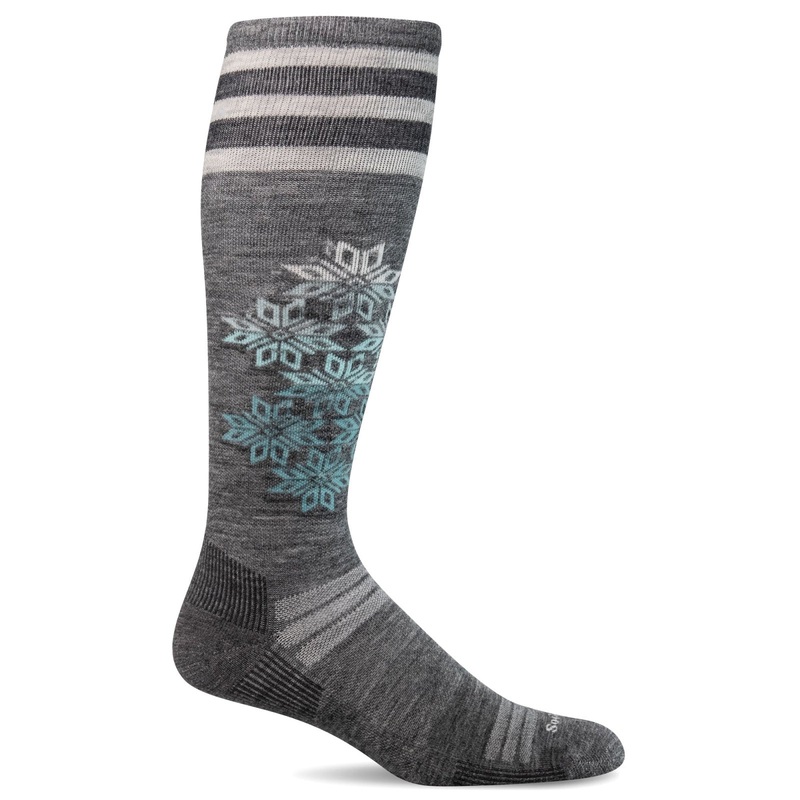 Women’s Powder Day Moderate Graduated Compression Sock – Grey