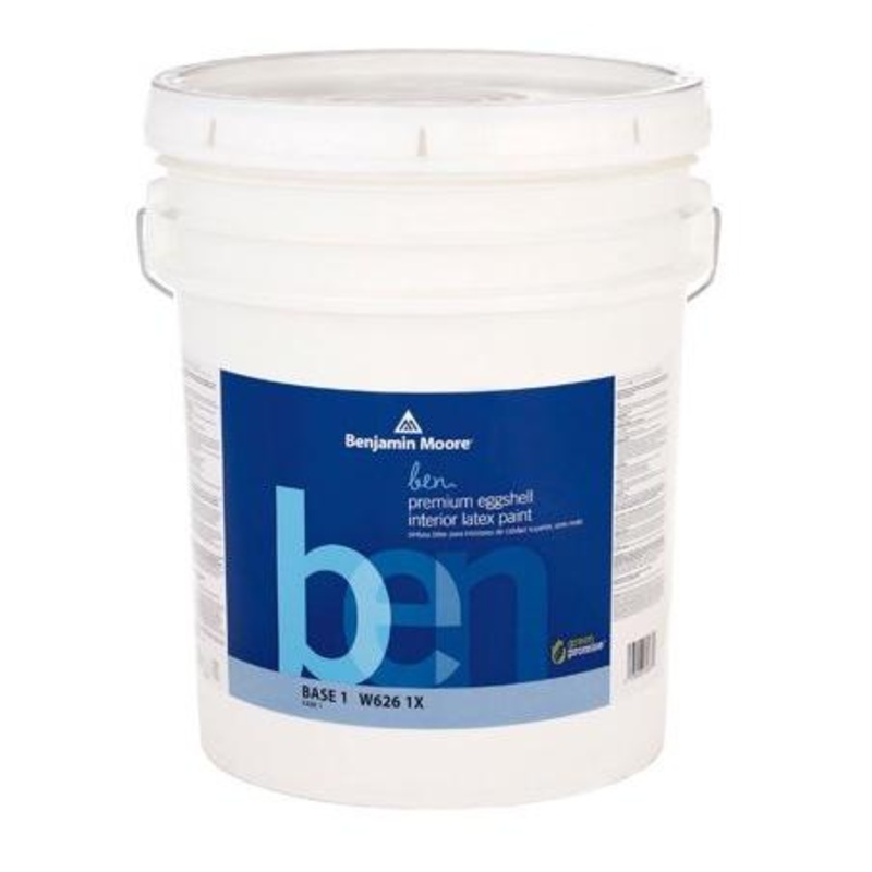 5 GAL ben Interior Acrylic Latex Paint & Primer – Eggshell Finish