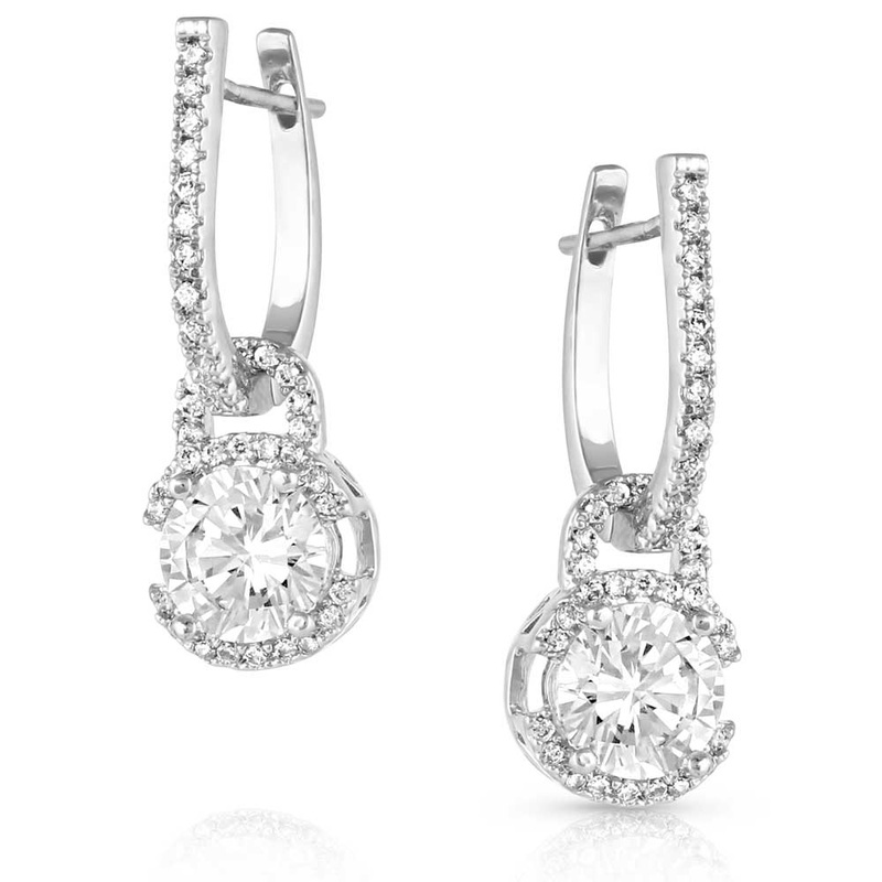 Lock And Key Crystal Earrings