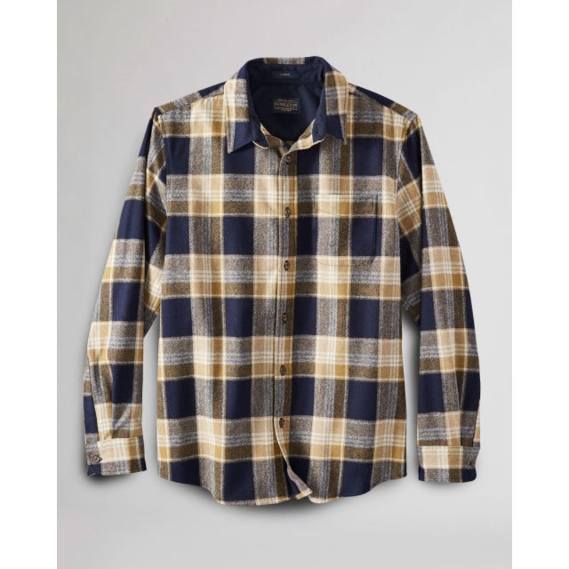 Lodge Shirt|Navy/Bronze One Way Plaid|Grey/Tan Plaid|Taupe/Grey/Brown Plaid|S|M|L|XL|XXL