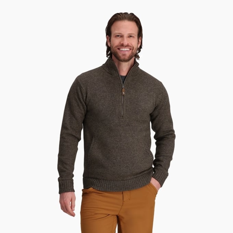Men`s Baylands Lined 1/2 Zip|Black olive htr|SM|MD|LG|XL|XXL
