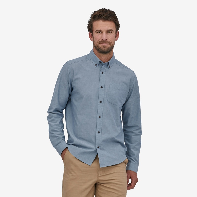 Men’s Long Sleeve Daily Shirt|Chambray/pigeonblu|XS|SM|MD|LG|XL|XXL