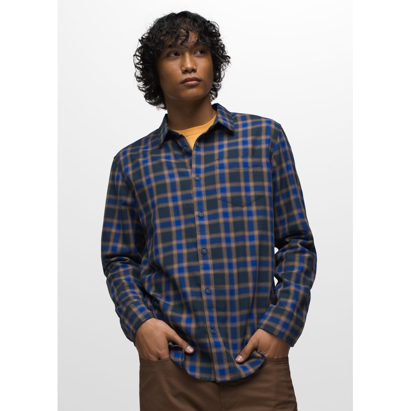 Men’s Los Feliz Flannel Shirt|Rich sapphire|Dark iron|SM|MD|LG|XL|XXL