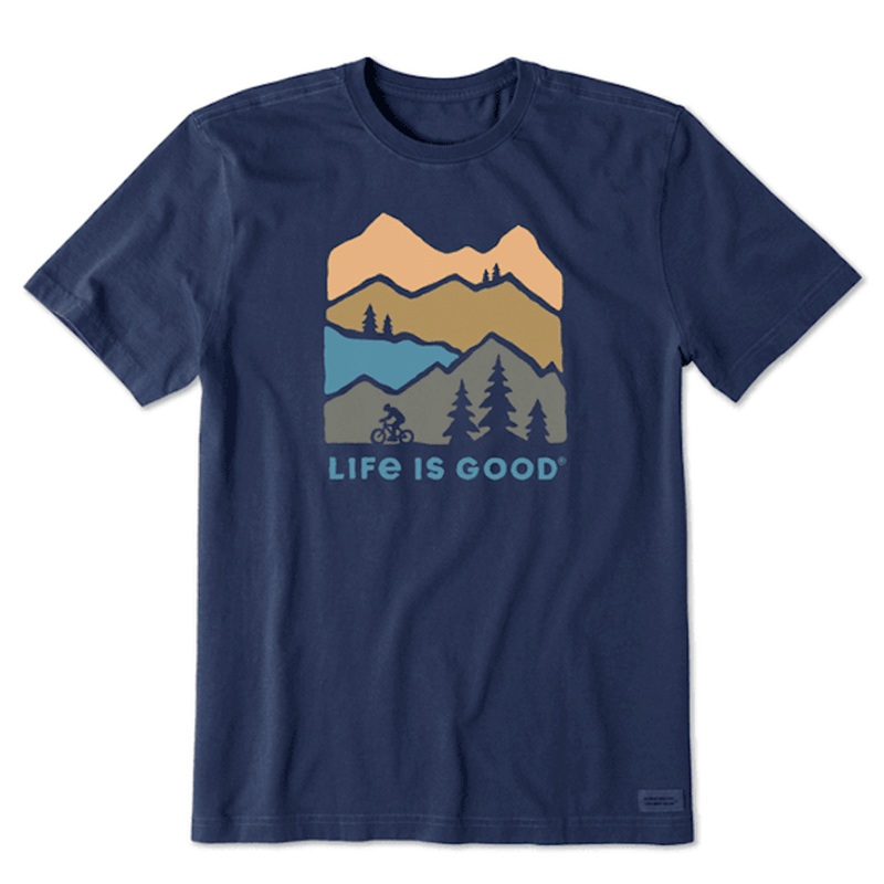 Men’s Mountain Bike Landscape Silhouette Crusher-LITE Tee
