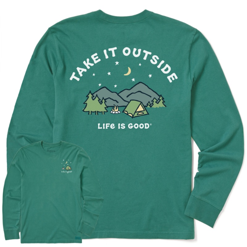 Men’s Take It Outside Camping Long Sleeve Crusher-lite Tee