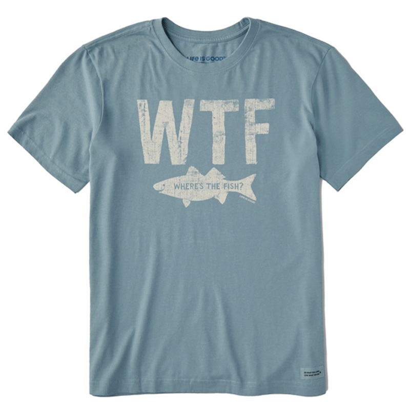 Men’s WTF Crusher-LITE Tee|Smoky Blue|SM|MD|LG|XL|XXL|3XL