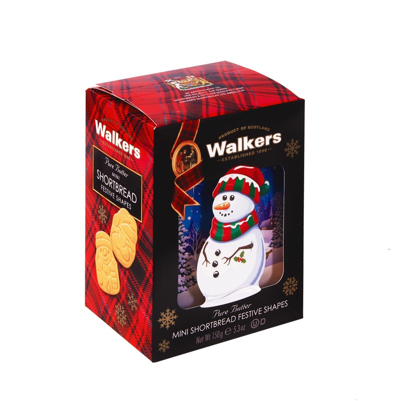 Mini Festive Shapes Snowman Shortbread Box
