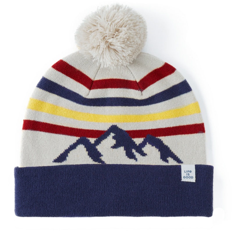 Retro Mountain Stripes So Chill Beanie