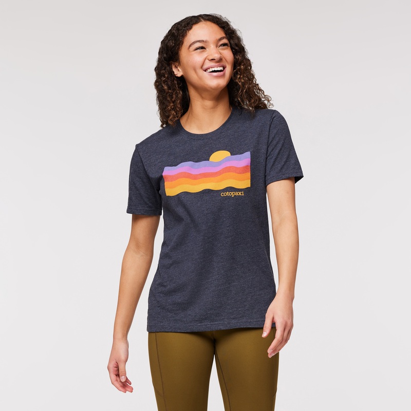 Women’s Disco Wave T-shirt|Graphite|Heather grey|XS|SM|MD|LG|XL