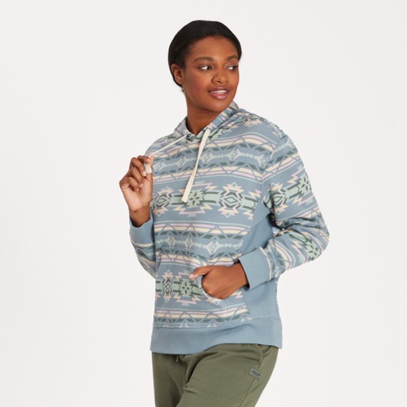 Women’s Southwestern Geo Pattern Simply True Fleece Hoodie