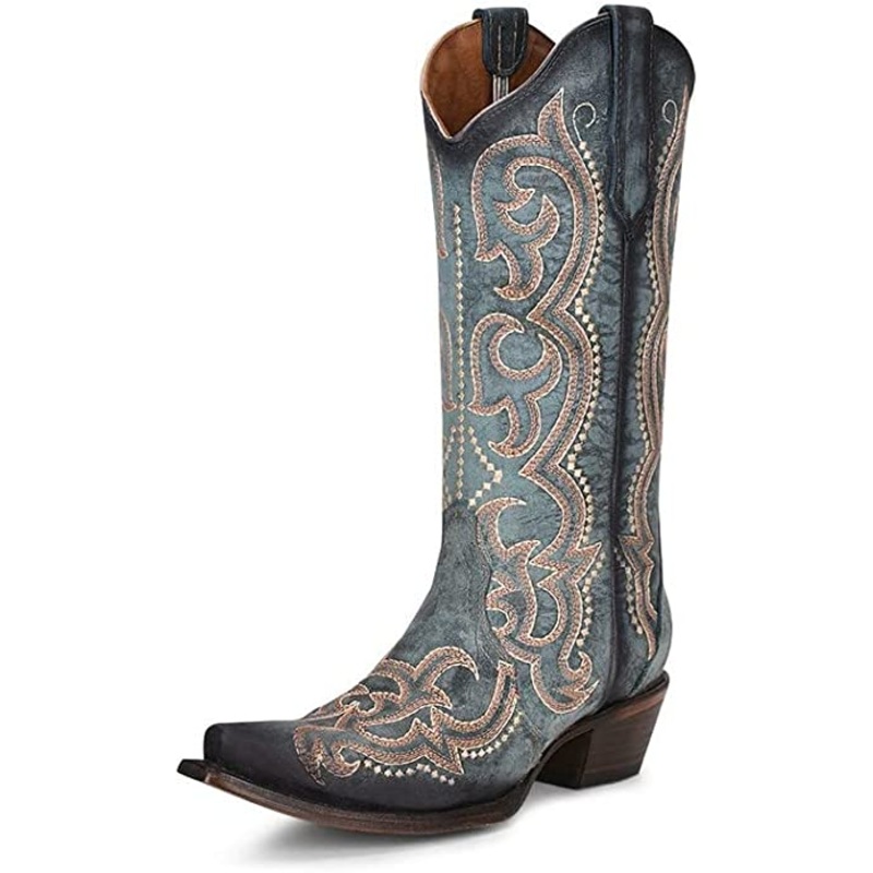 Blue Jean Embroidery and Triad Snip Toe