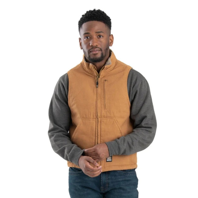 Men’s Heartland Sherpa-lined Washed Duck Vest
