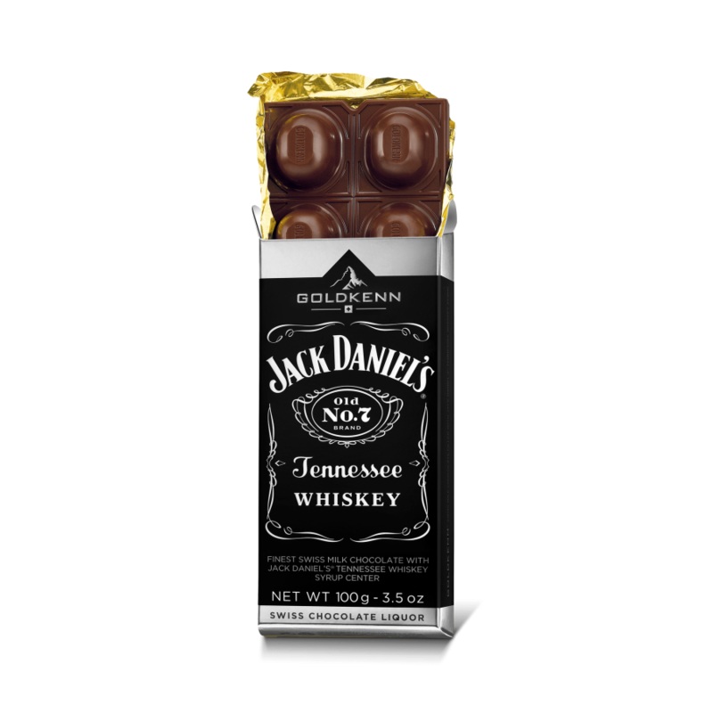 37% Milk Chocolate Bar with Jack Daniels Tennessee Whiskey Syrup Center