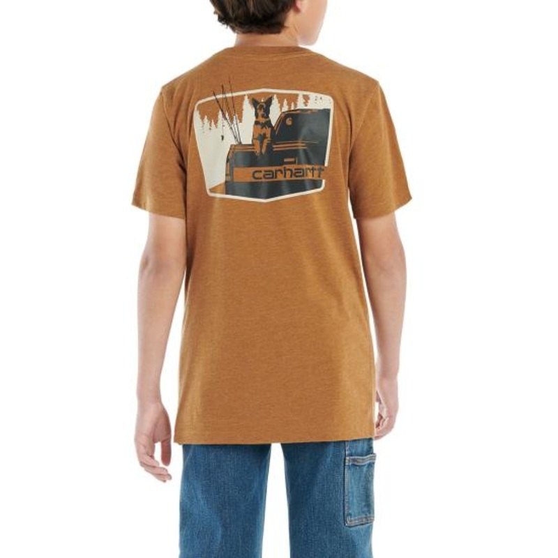 Boy’s Short Sleeve Fishing Dog T-shirt