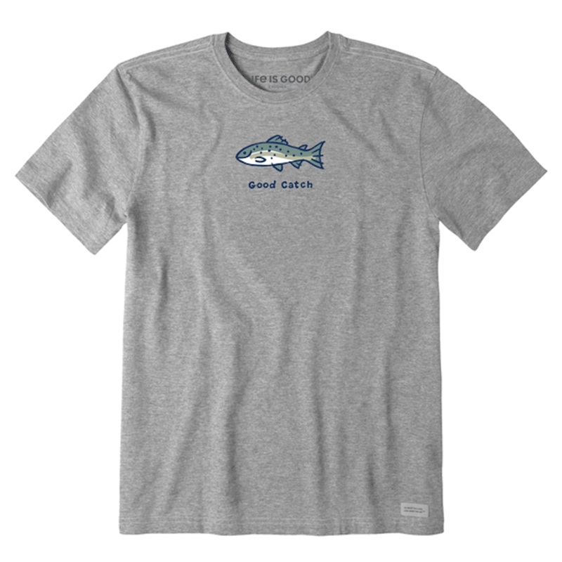 Men’s Good Catch Crusher Tee|Heather Gray|SM|MD|LG|XL|XXL|3XL
