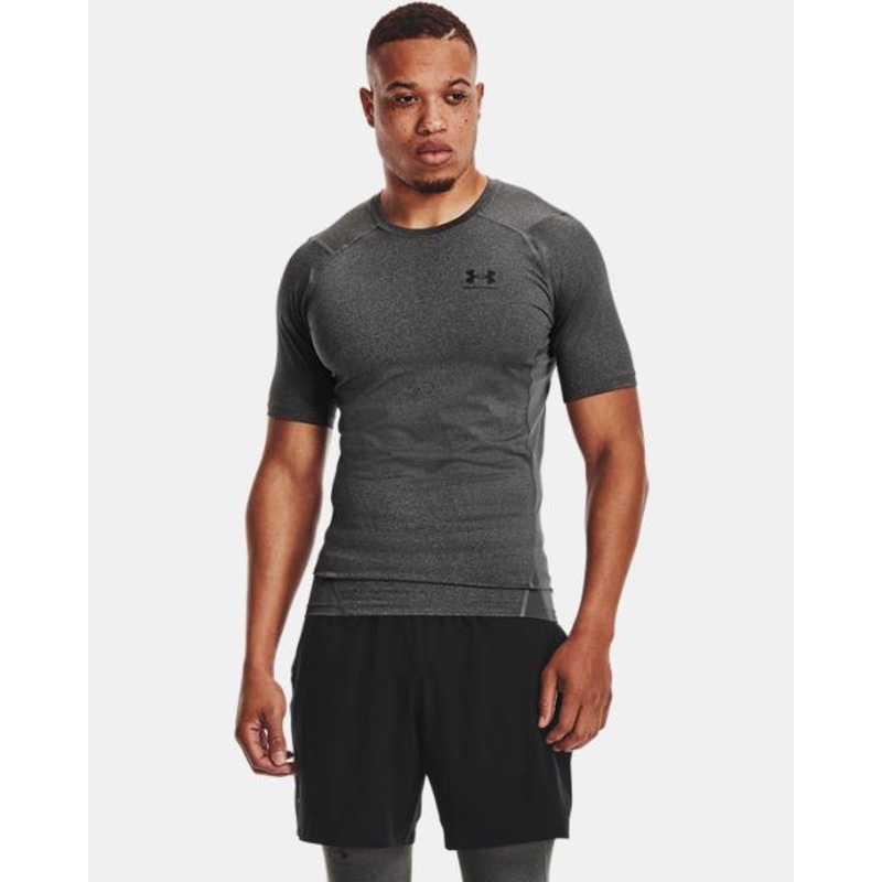 Men’s HeatGear Short Sleeve|Carbon heather/black|Carolina blue/white|Purple/white|Red/white|Maroon/white|S|M|L|XL|XXL