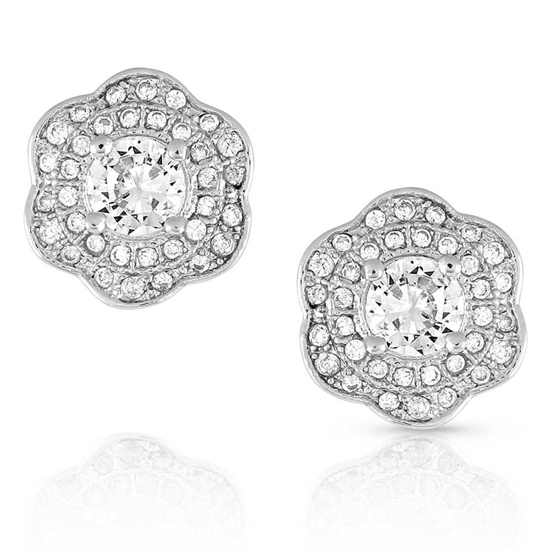 Petals In The Moonlight Crystal Earrings