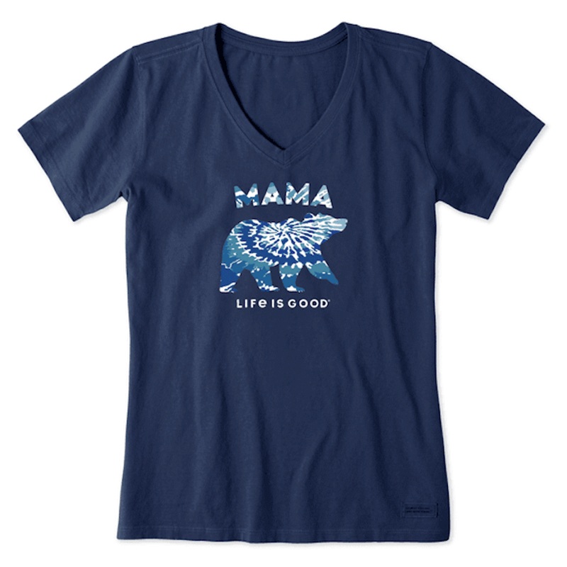 Women’s Tie Dye Mama Bear Crusher Vee