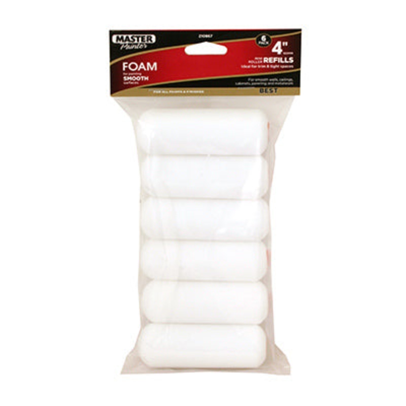 4 in. Mini Paint Roller Covers – High-Density Foam – 6 PACK