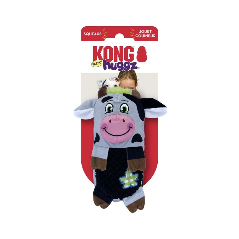 Huggz Farmz Cow Dog Toy, Small