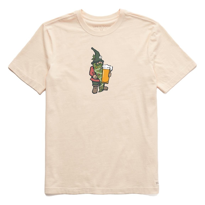 Life Is Good Men’s Holiday Beer Gnome Crusher Short Sleeve Tee