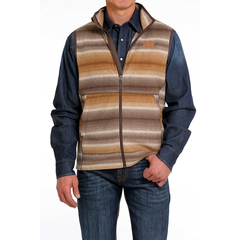 Men’s Polar Fleece Vest|S|M|L|XL|Brown