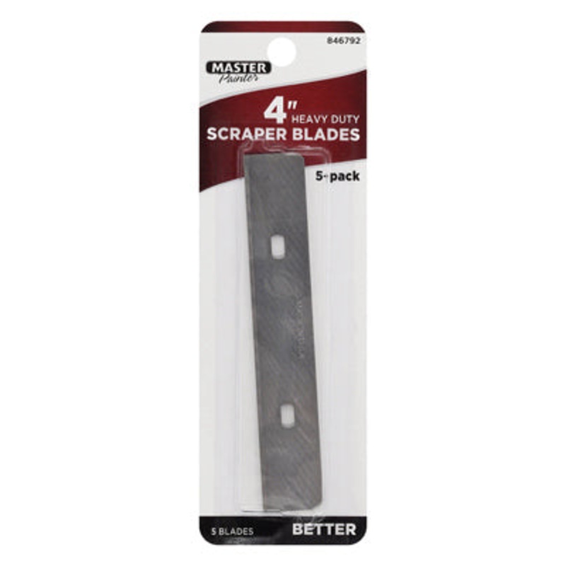 4 in. Replacement Glass & Tile Scraper Blades – 5 PACK