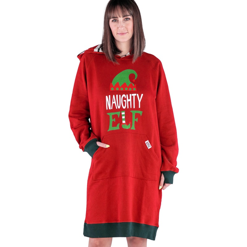 Naughty Elf Sleep Hoodie|S/M|L/XL