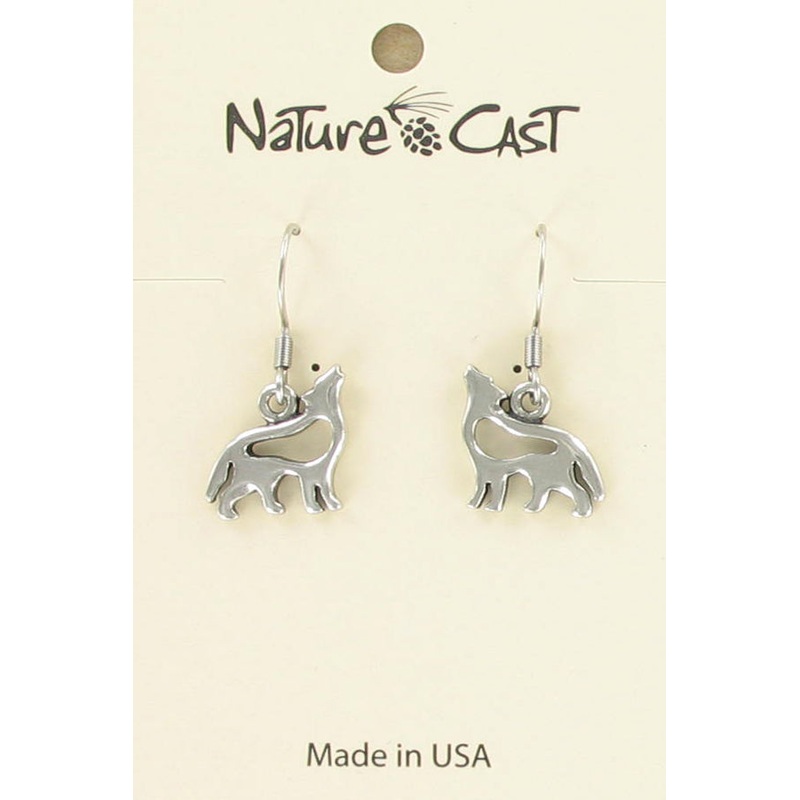 Petro Cutout Wolf Dangle Earring