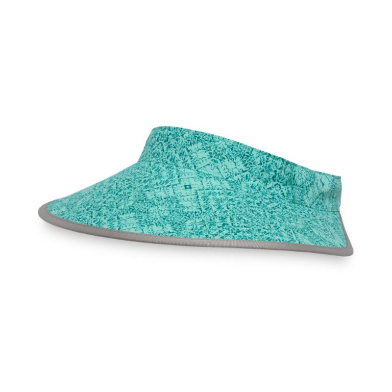 Sport Visor|Teal Kaleidoscope|White