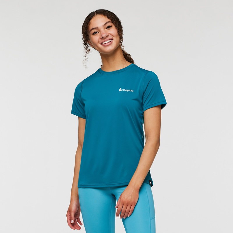 Women’s Fino Tech Tee|Gulf|XS|SM|MD|LG|XL|XXL