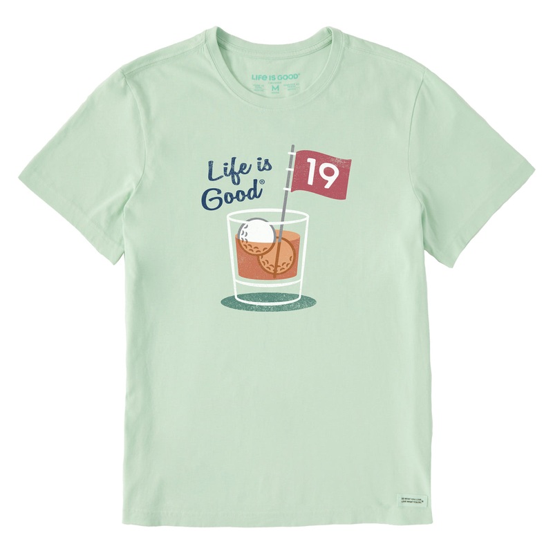 Men’s 19th Hole Cocktail Short Sleeve Crusher-LITE Tee – Sage Green