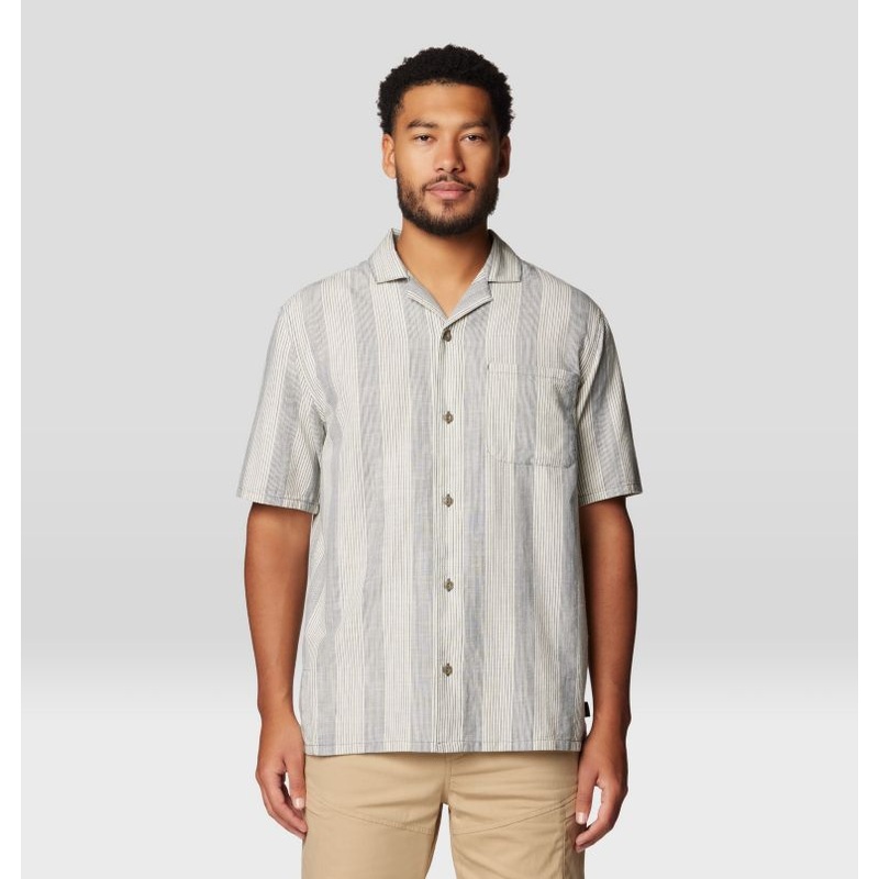Men’s Cottonwood Camp Lite Short Sleeve Shirt – Moon Blue Strata Stripe