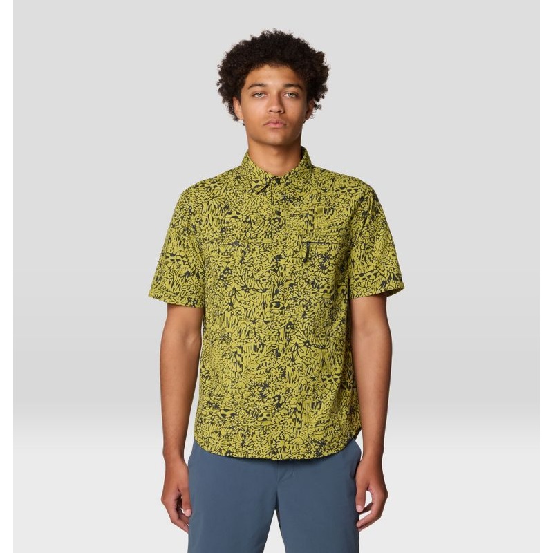 Men’s Stryder Short Sleeve Shirt – Moon Moss Forager Print
