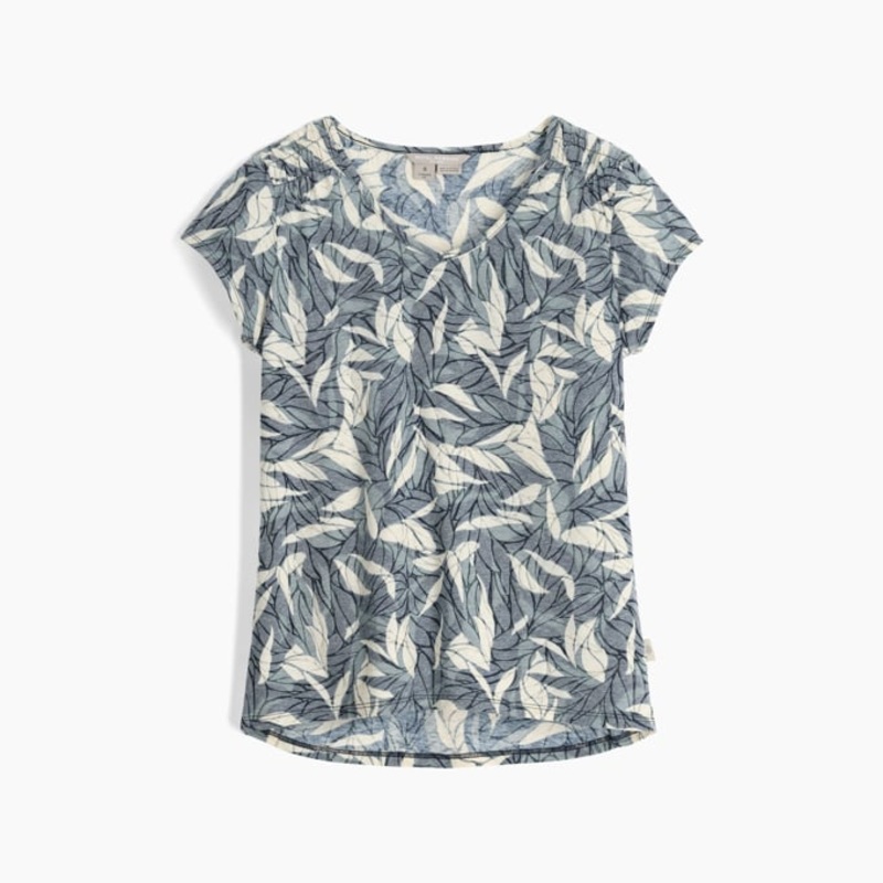 Women’s Featherweight Tee – Deep Blue Presidio Print