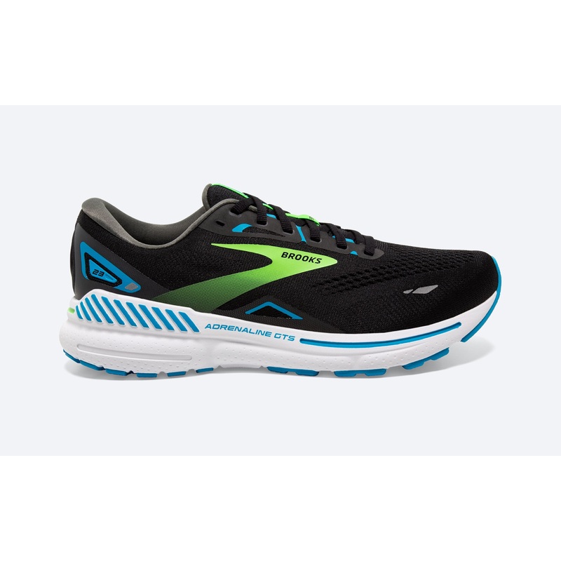 Men’s Adrenaline GTS 23 Shoe|Blk/hawaiian ocn/grn|8 D|8.5 D|9 D|9.5 D|10 D|10.5 D|11 D|11.5 D|12 D|13 D|8 2E|8.5 2E|9 2E|9.5 2E|10 2E|10.5 2E|11 2E|11.5 2E|12 2E|13 2E|14 D|14 2E
