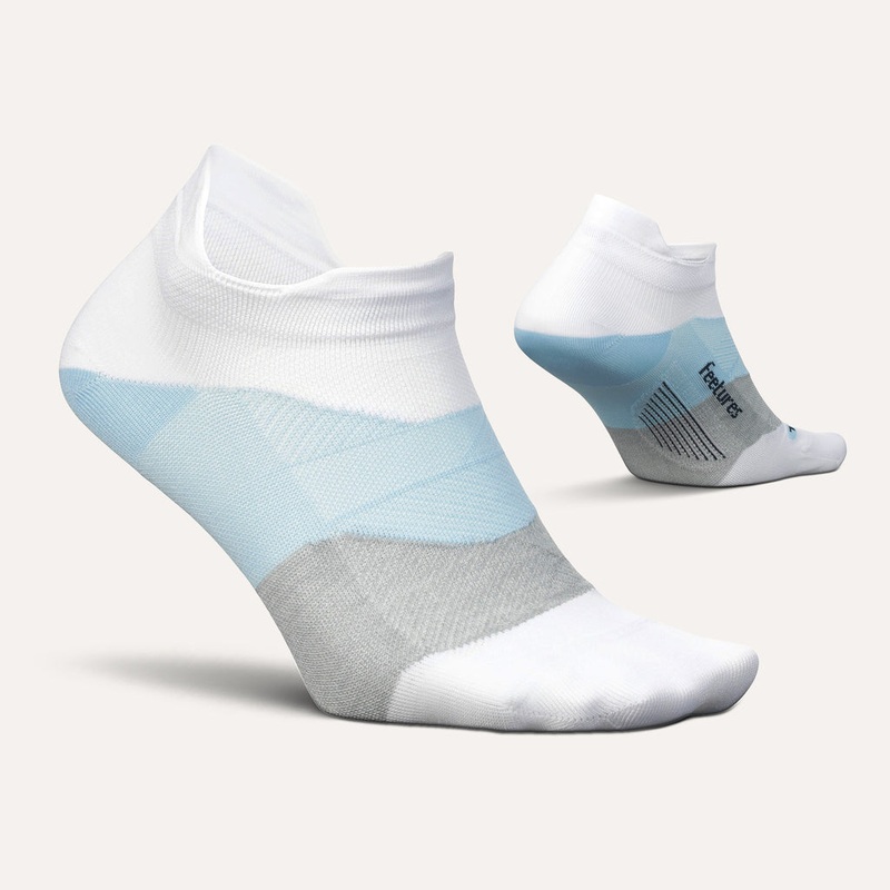 Elite Ultra Light No Show Tab Sock – White Sky