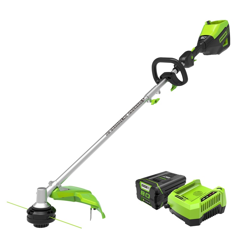 Pro 80V 16-inch Cordless Battery String Trimmer (Attachment Capable) with 2.5 Ah Battery & Charger