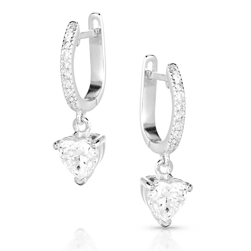 Charmed By You Crystal Heart Earrings