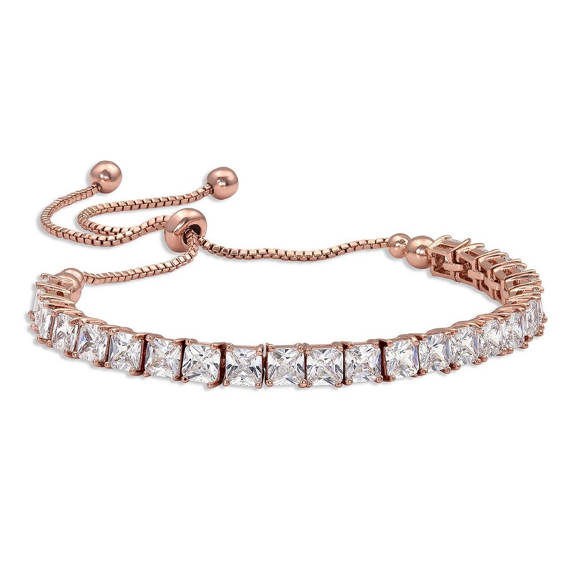 Squarely Rose Gold Tennis Bracelet