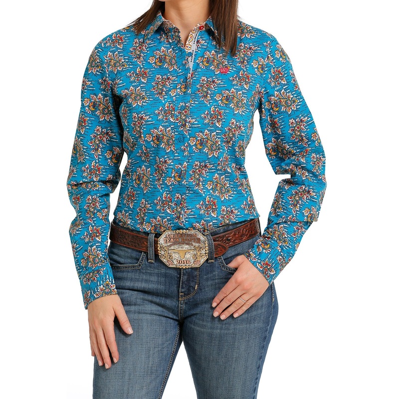 Women’s Button-Down Long Sleeve Western Shirt